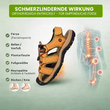 Lade das Bild in den Galerie-Viewer, GrundFest Herren-Sandale aus Leder | Geschlossene Zehenkappe · Robuste Sohle · Rutschfest