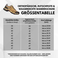 Lade das Bild in den Galerie-Viewer, Orthopädische, rutschfeste & wasserdichte Wanderschuhe