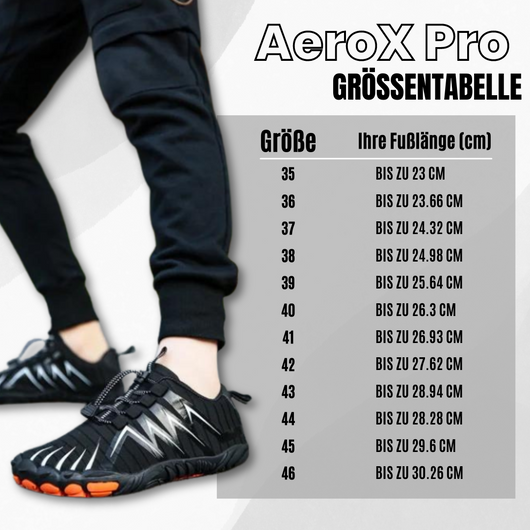 AeroX Pro - ergonomischer schmerzlindernder Barfußschuh für Entlastung bei Rückenschmerzen & Gelenkproblemen