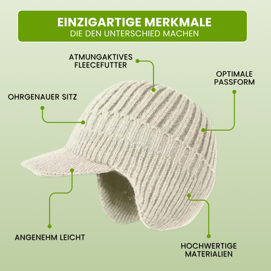 Fjordwarm – Skandinavische Mütze mit Ohrenschutz