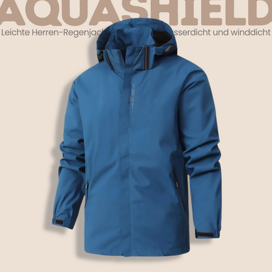 AquaShield - Leichte Herren-Regenjacke mit Kapuze, wasserdicht und winddicht