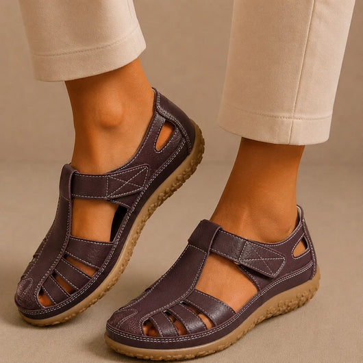 BellaVita Komfort-Sandale aus Leder — Premium-Soft · Rutschfest · Federleicht