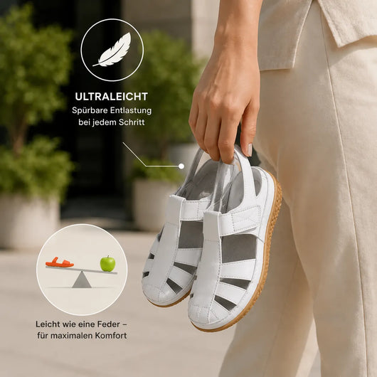 BellaVita Komfort-Sandale aus Leder — Premium-Soft · Rutschfest · Federleicht