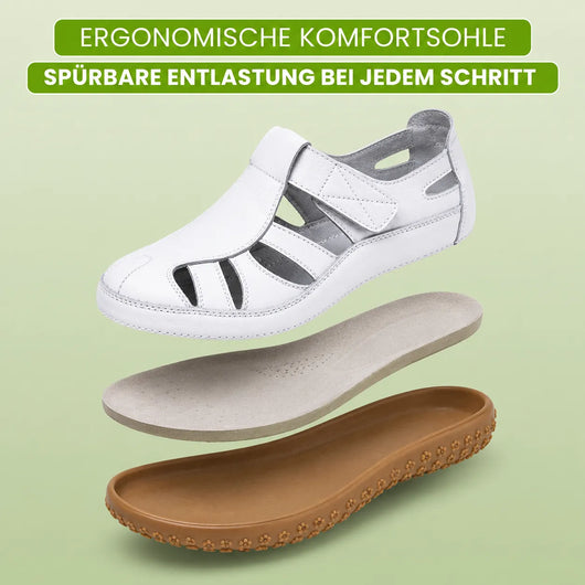 BellaVita Komfort-Sandale aus Leder — Premium-Soft · Rutschfest · Federleicht