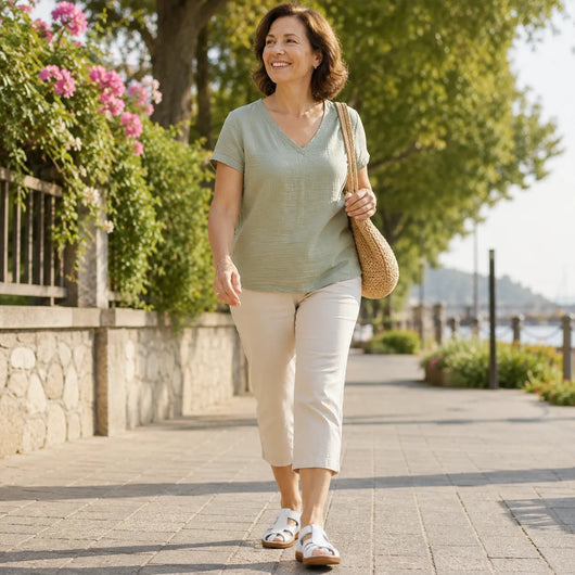 BellaVita Komfort-Sandale aus Leder — Premium-Soft · Rutschfest · Federleicht