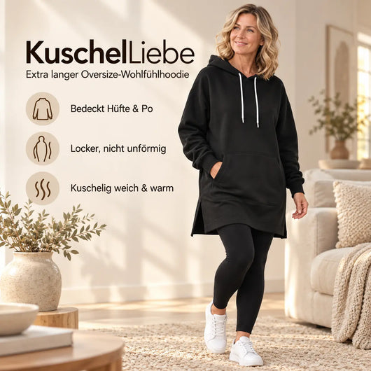 KuschelLiebe – der extra lange Wohlfühlhoodie