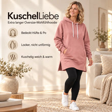 Lade das Bild in den Galerie-Viewer, KuschelLiebe – der extra lange Wohlfühlhoodie
