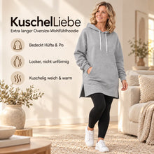 Lade das Bild in den Galerie-Viewer, KuschelLiebe – der extra lange Wohlfühlhoodie
