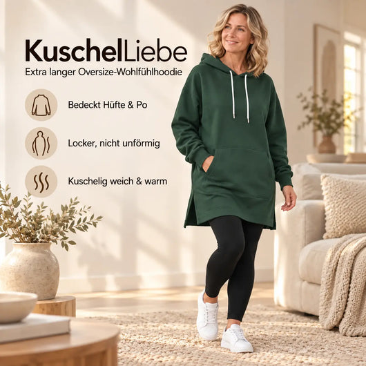 KuschelLiebe – der extra lange Wohlfühlhoodie