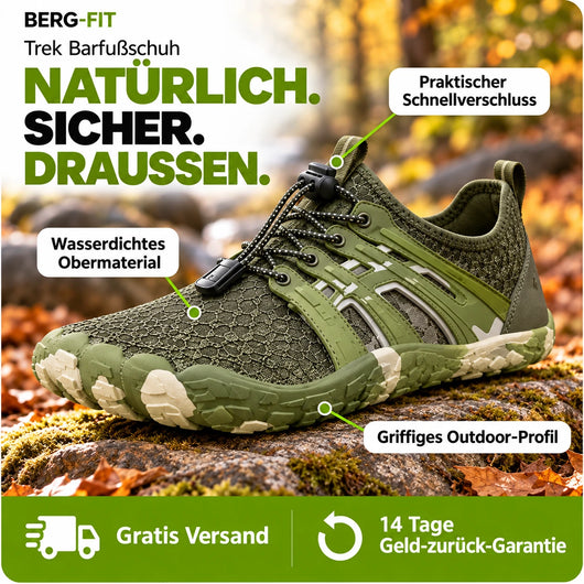 Trek – wasserdichter Outdoor-Barfußschuh | Rutschfest & Schmerzlindernd