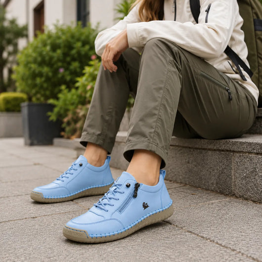 Feelfree - Orthopädische rutschfeste Komfortschuhe mit Reißverschluss für druckfreien Tragekomfort
