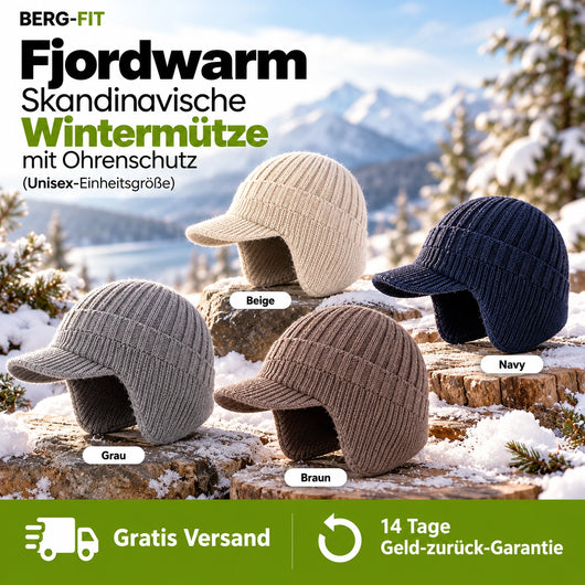 Fjordwarm – Skandinavische Wintermütze mit Ohrenschutz (Unisex-Einheitsgröße) 2026