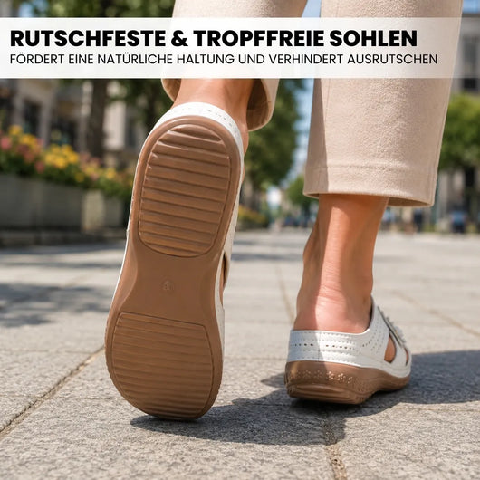 FloraStep Komfort-Sandale mit Fußgewölbe-Stütze | Rutschfest & Federleicht
