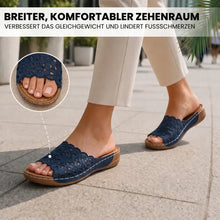 Lade das Bild in den Galerie-Viewer, FloraVita - Schmerzlindernde Vintage-Sandale aus Leder | Rutschfest &amp; Federleicht
