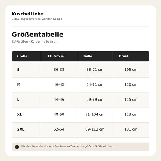 KuschelLiebe – der extra lange Wohlfühlhoodie