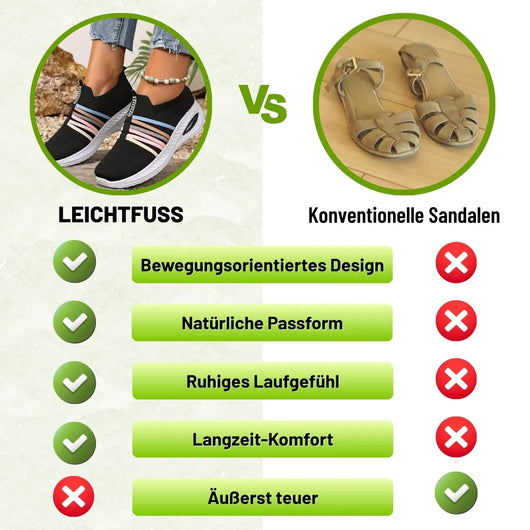 LeichtFuß - Schmerzlinderne Komfort-Schuhe für Damen | Atmungsaktiv · Ultraleicht · Weiche Sohle