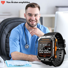 Lade das Bild in den Galerie-Viewer, AirForce Health K52 - die unzerstörbare Smartwatch mit Echtzeit Herzfrequenzmesser, Blutdruck-/Sauerstoff-Tracker
