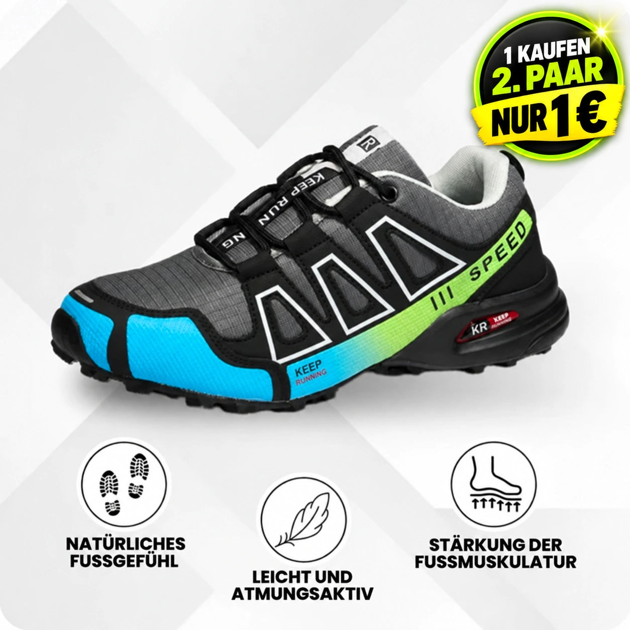 OrthoTrekking - ergonomischer schmerzlindernder Trekking u.- Wanderschuh | 1-€ Aktion