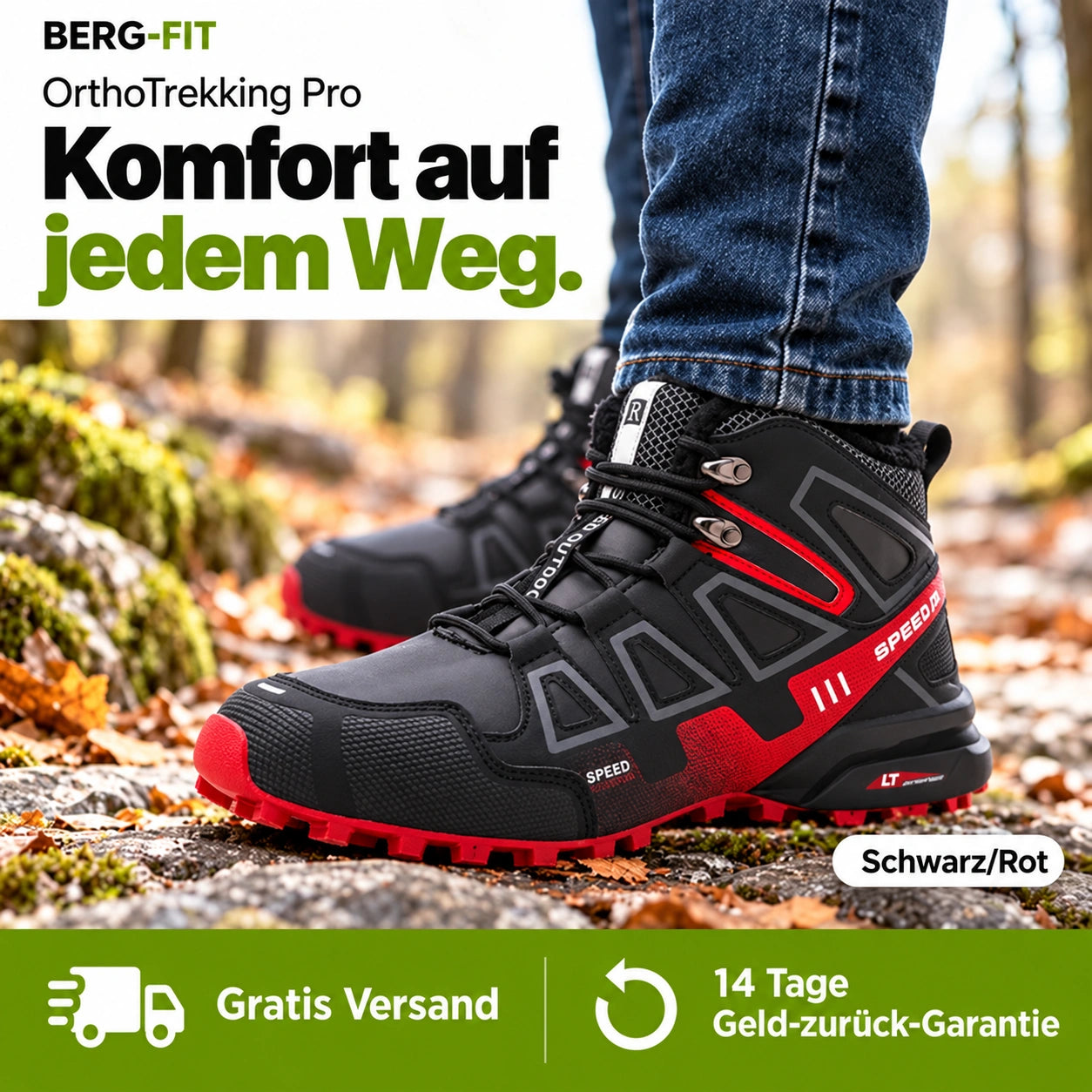 OrthoTrekking Pro - ergonomische schmerzlindernde Trekking u.-Wanderschuhe 2026
