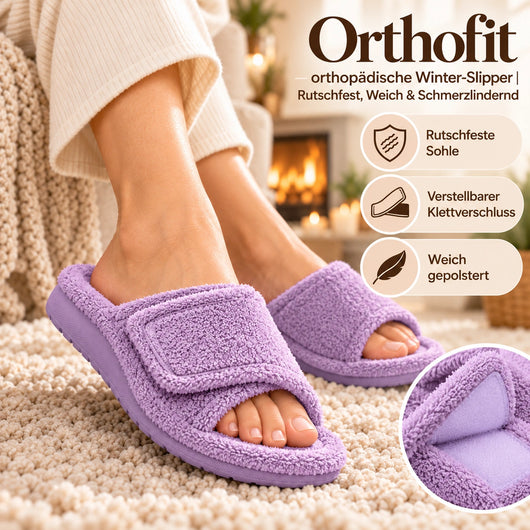 Orthofit - orthopädische Winter-Slipper | Rutschfest, Weich & Schmerzlindernd
