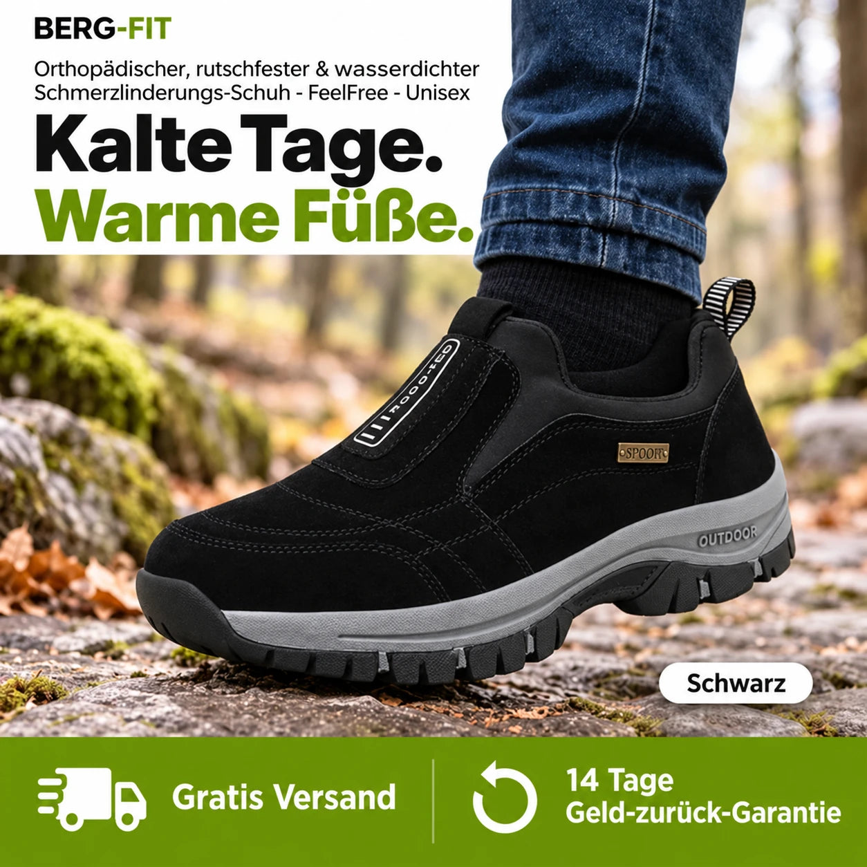 Orthopädischer, rutschfester & wasserdichter Schmerzlinderungs-Schuh - FeelFree - Unisex 2026