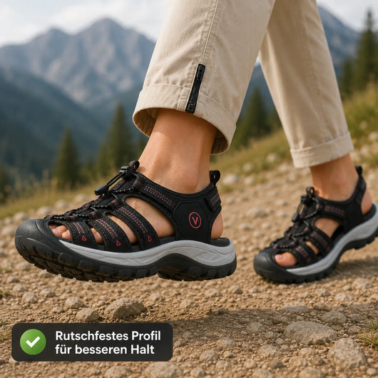 Orthotrekking - Schmerzlindernde Komfort-Sandalen zum Gehen & Wandern | Rutschfest & Federleicht