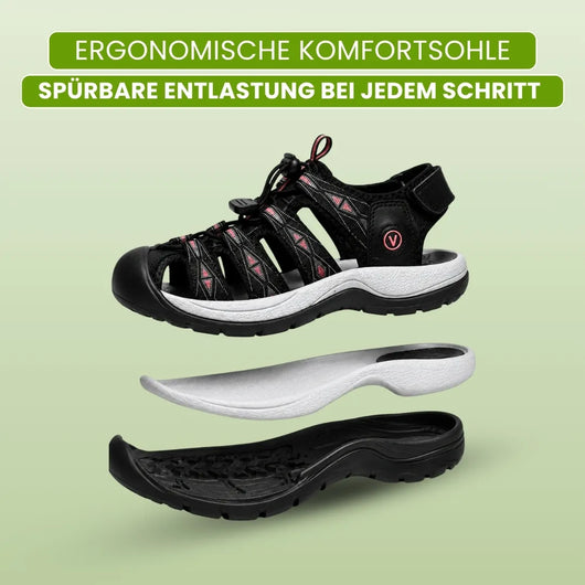 Orthotrekking - Schmerzlindernde Komfort-Sandalen zum Gehen & Wandern | Rutschfest & Federleicht
