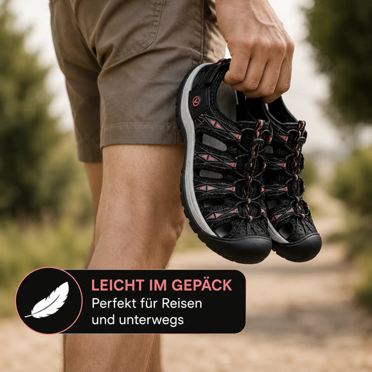 Orthotrekking - Schmerzlindernde Komfort-Sandalen zum Gehen & Wandern | Rutschfest & Federleicht