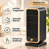 HEATEC Pro - energiesparende tragbare Komfortheizung mit hoher Heizleistung & Sicherheitssystem ohne Installation | Bis 20 m²