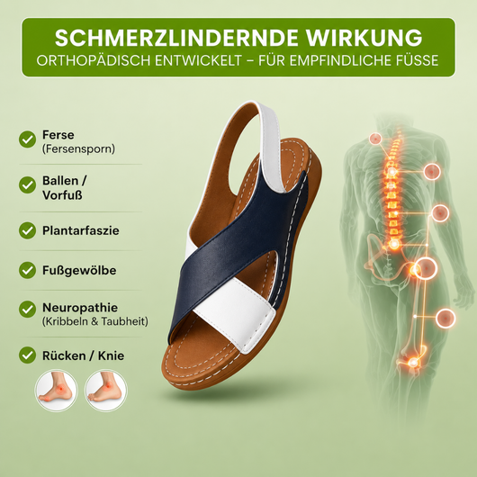 VivaFree - Schmerzlindernde Komfort-Sandalen | Rutschfest & Federleicht