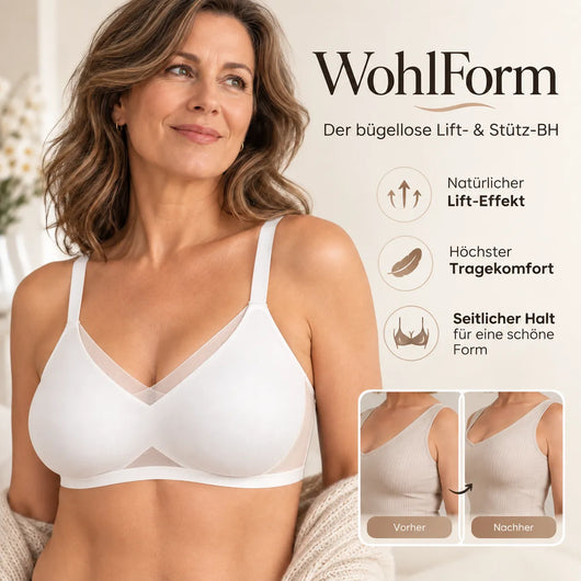 WohlForm - Der bügellose 4-Zonen-Push Up-BH für bessere Haltung